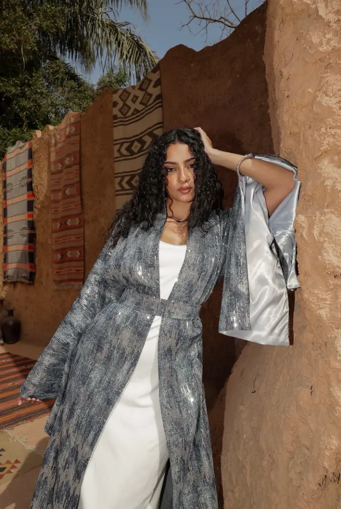 Abstract Sequin Kaftan