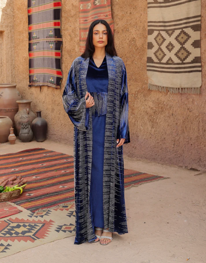 Studded Velvet Robe kaftan