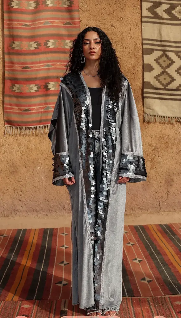 Metallic Velvet kaftan