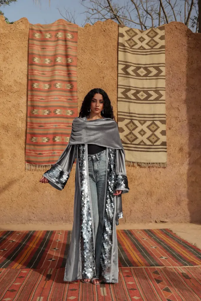 Metallic Velvet kaftan