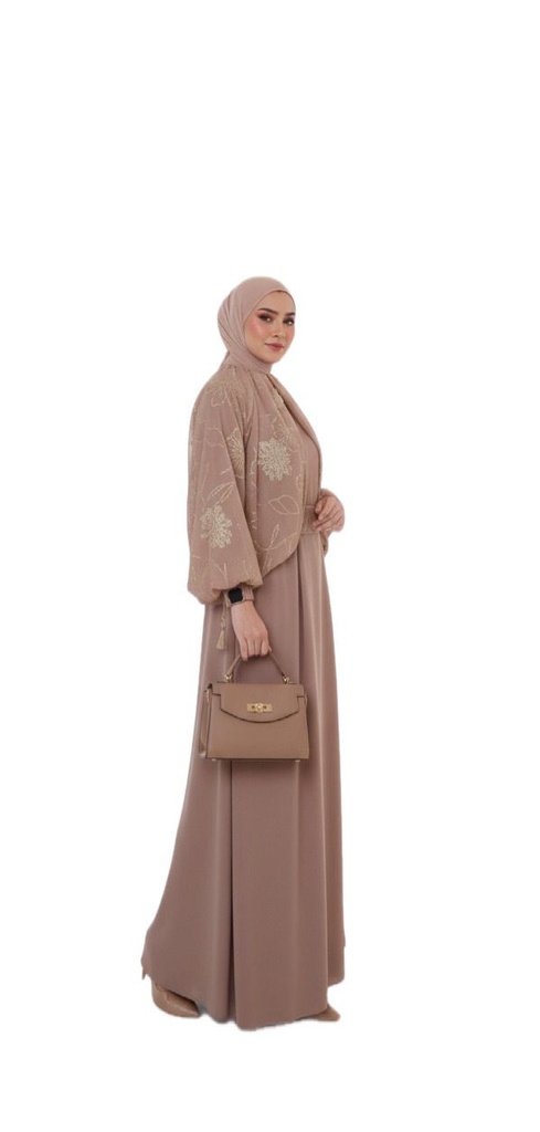 Floral Sequin Evening Gown Dress