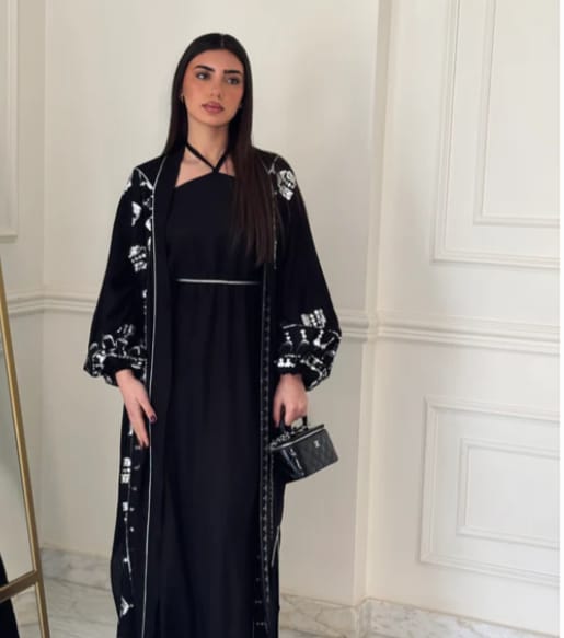 Black Sequin Opal Kimono