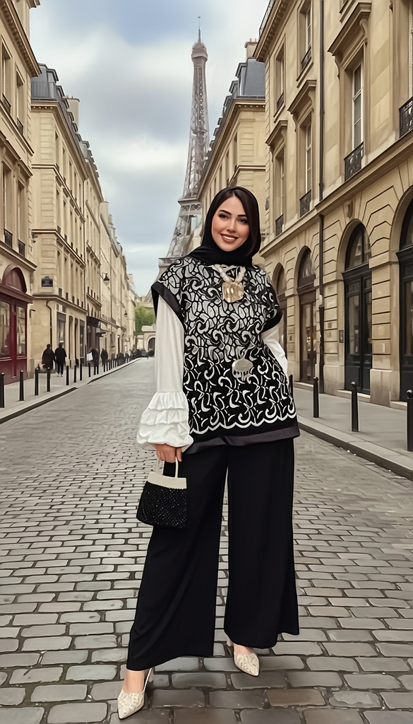 Embroidered Lace Vest