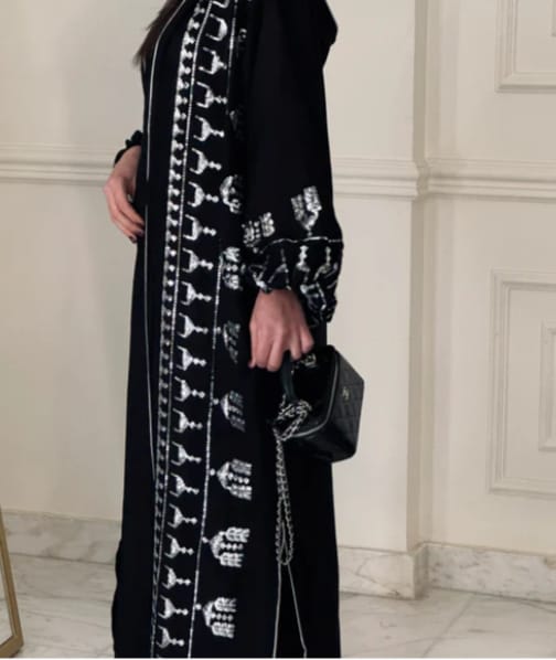 Black Sequin Opal Kimono