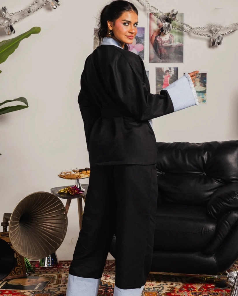 Casual Denim Pocket Suit