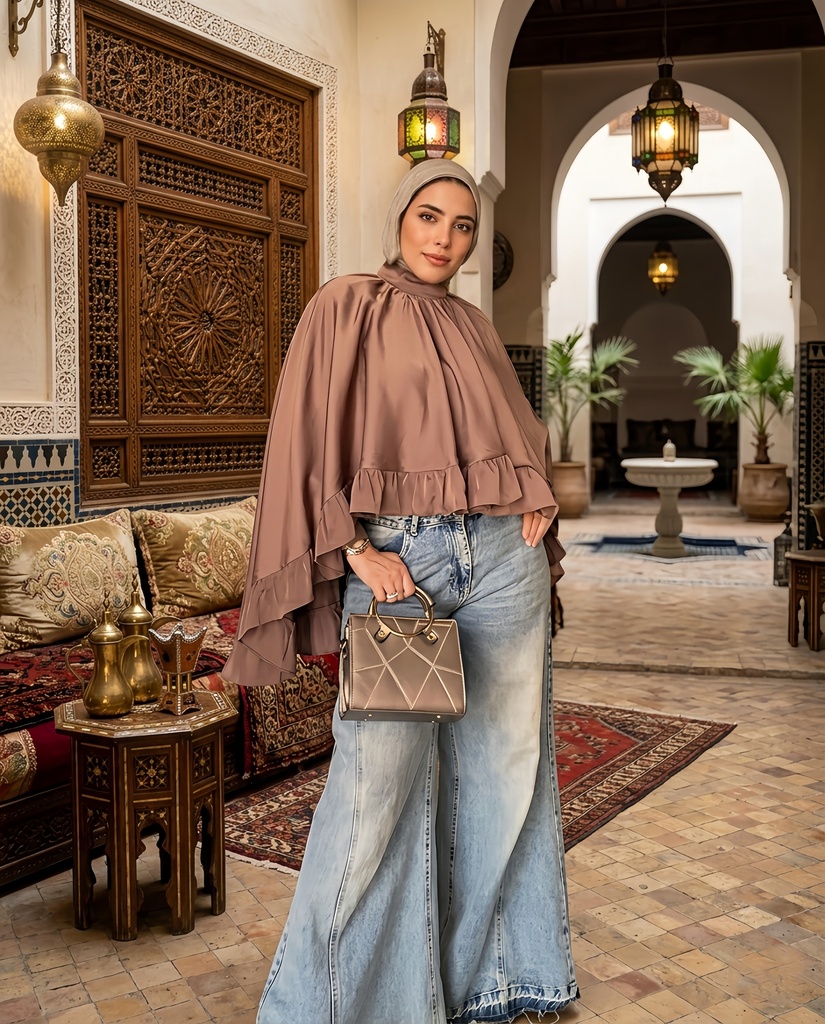 Asymmetrical Ruffled Blouse