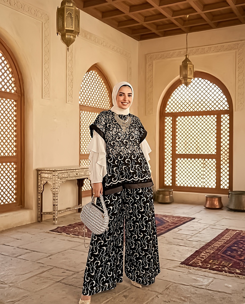 Elegant Lace Detail Suit