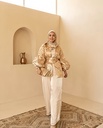 Metallic Organza Puff Sleeve Jacket