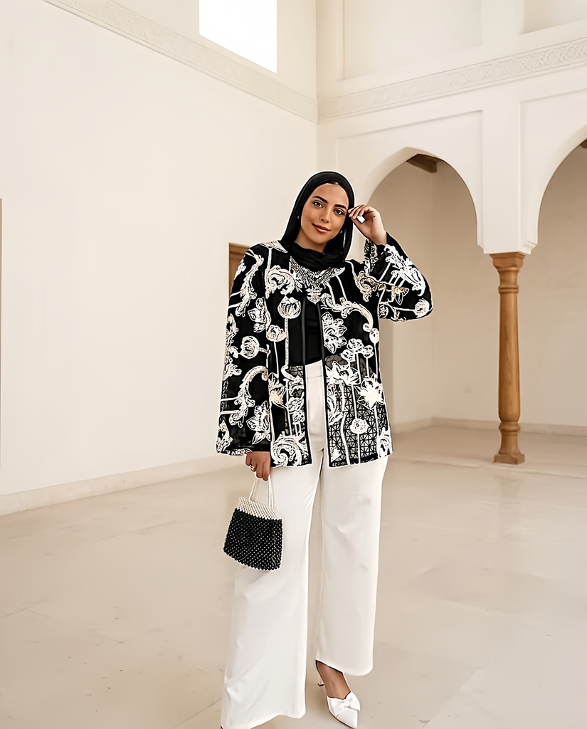 Embroidered Guipure Sequined Jacket