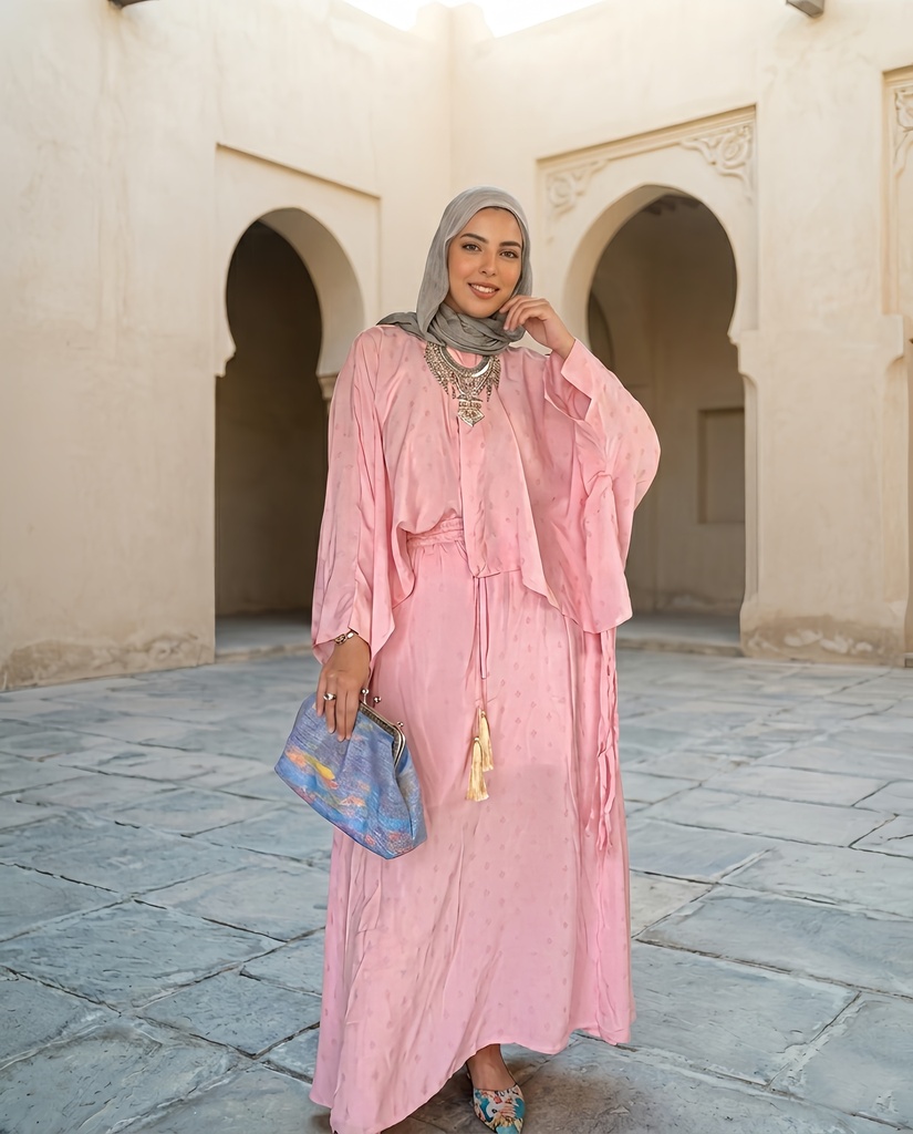 Linen Gold Circle Skirt Suit