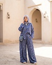 Embroidered Floral Linen Casual Suit