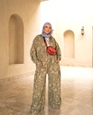 Embroidered Floral Linen Casual Suit