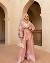 Metallic Textured Blazer Pants Suit