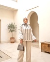 Subtle Shimmer Mesh Vest Suit