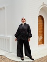 Striped Shimmer Embroidered Suit