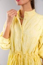 Buttoned Cutwork Embroidered Dress