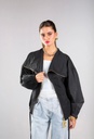 Casual Oversized Collar Zip Jacket