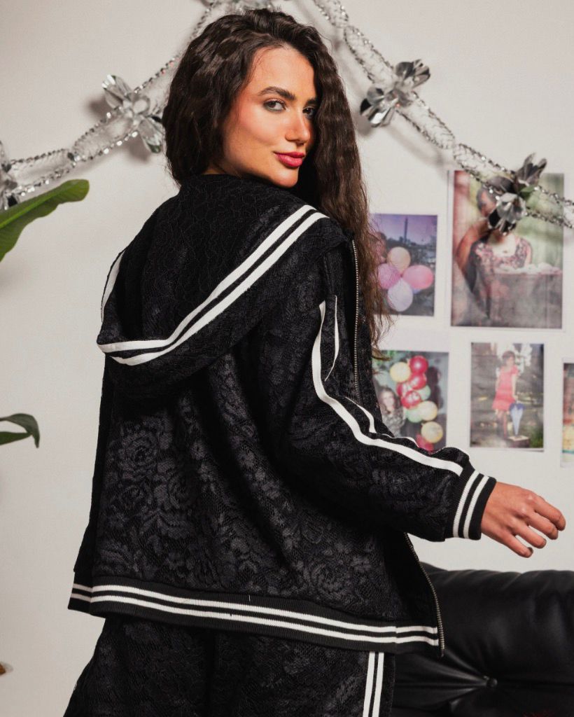 Floral Lace Hooded Set