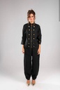 Military Button Zipper Suit
