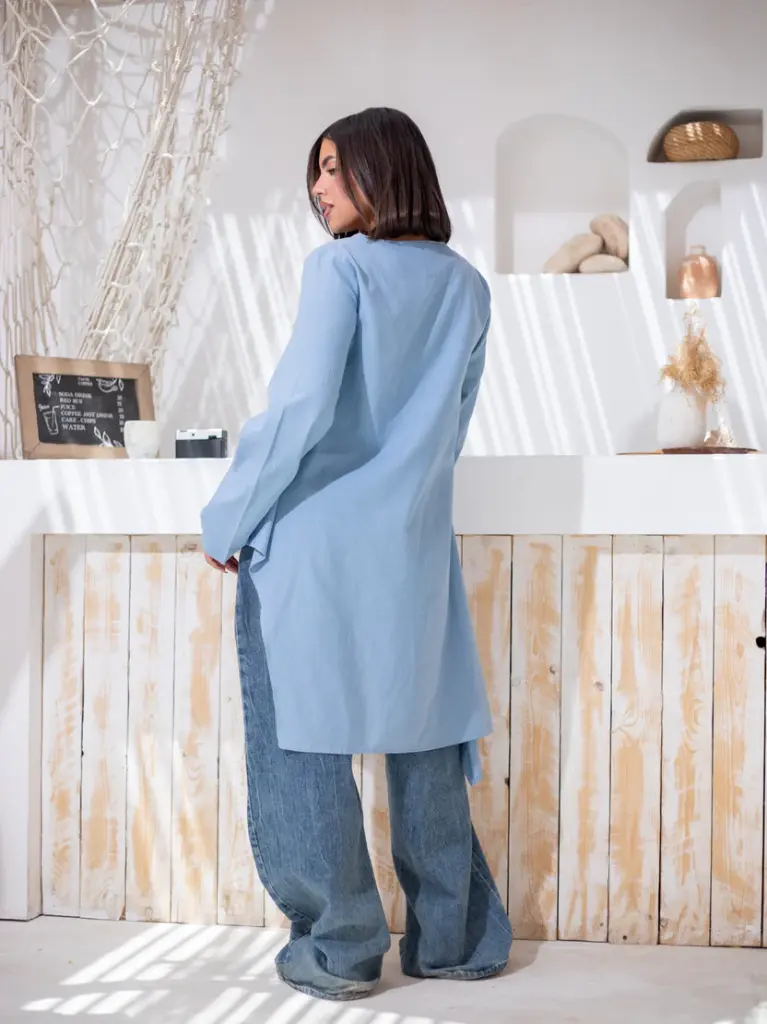 High Low Linen Top