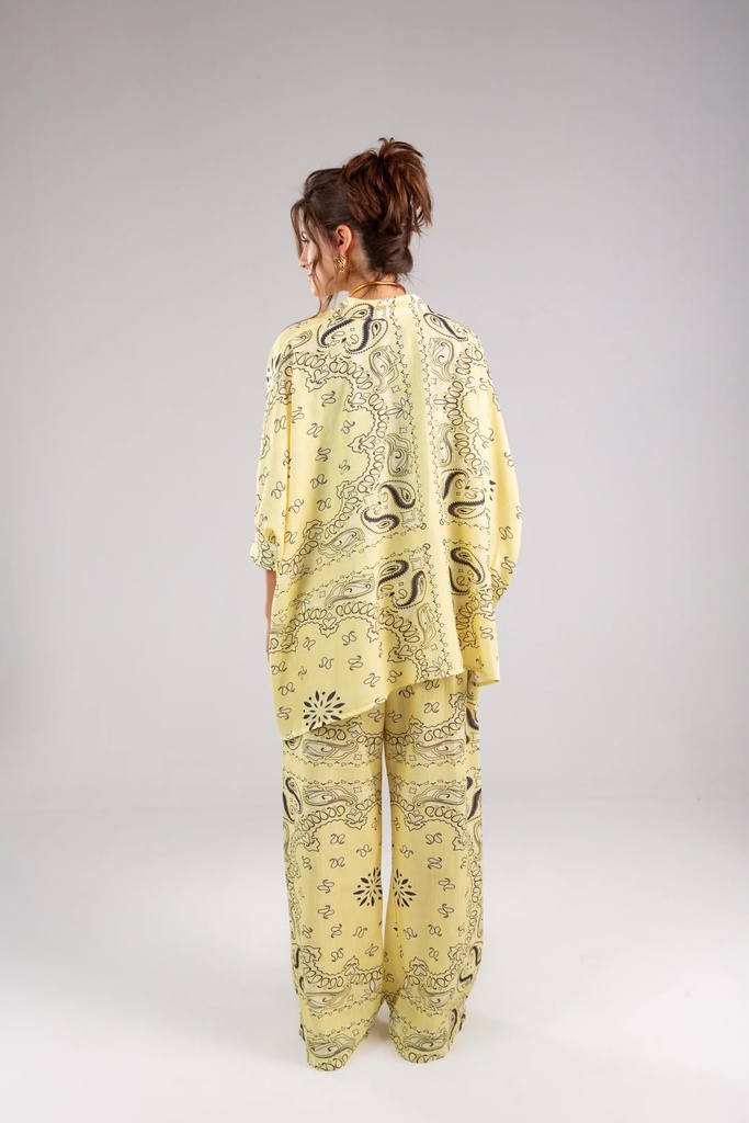 Abstract Print Buttoned Suit