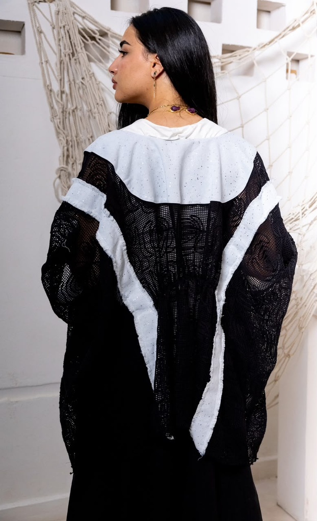 Contrast Trim Kimono