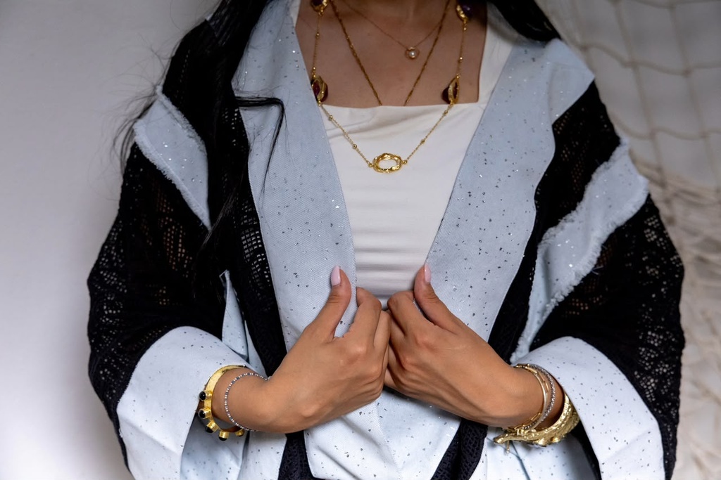 Contrast Trim Kimono
