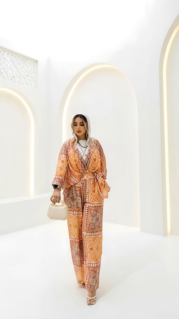 Indian Print Linen Suit
