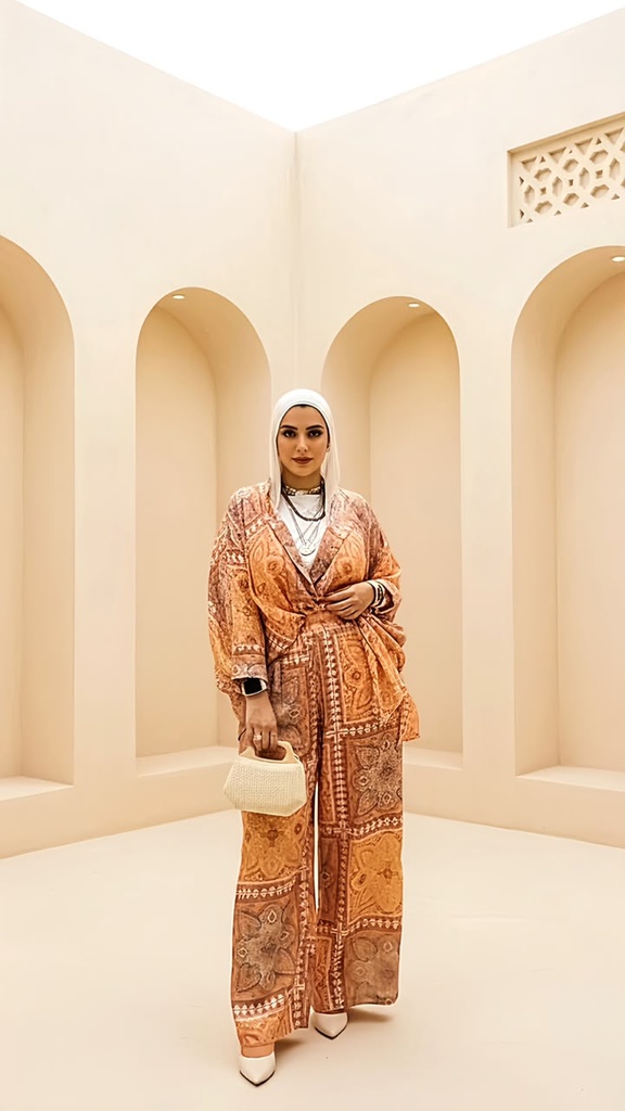 Indian Print Linen Suit