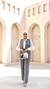 Striped Linen Vest & Pants Suit