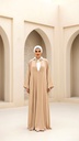Gold Striped Cotton Abaya