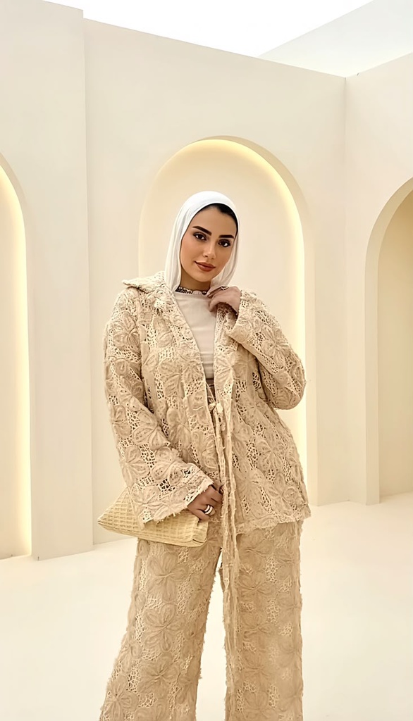 3D Floral Lace Mesh Suit