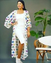 Eyes and Lips Chiffon Kimono