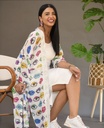 Eyes and Lips Chiffon Kimono