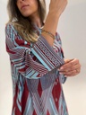 Indian print shirt dress
