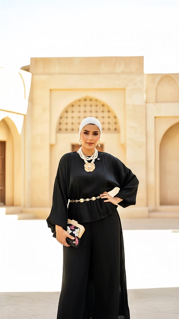 Shimmer High-Low Blouse Pants Suit