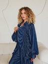   Ruched Drawstring Blouse Suit 