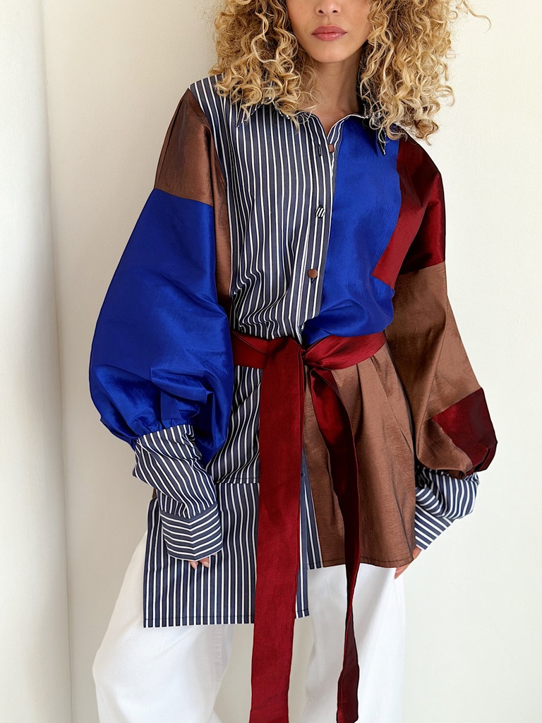 Color Block Striped Shirt