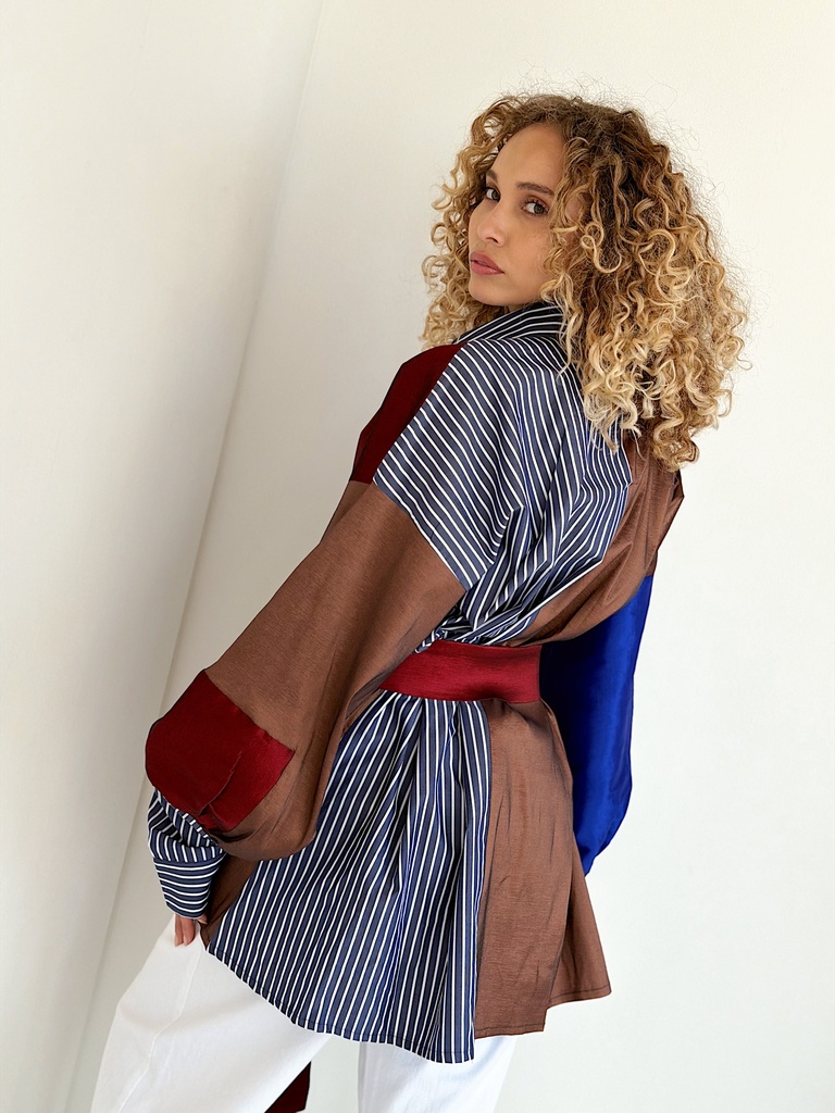 Color Block Striped Shirt