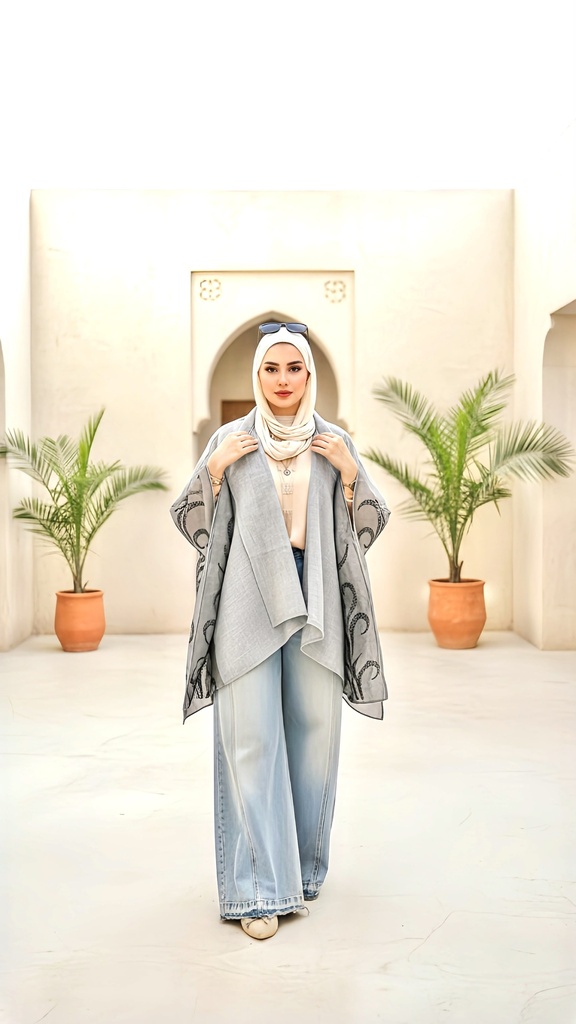 Embroidered Sleeves Cardigan 