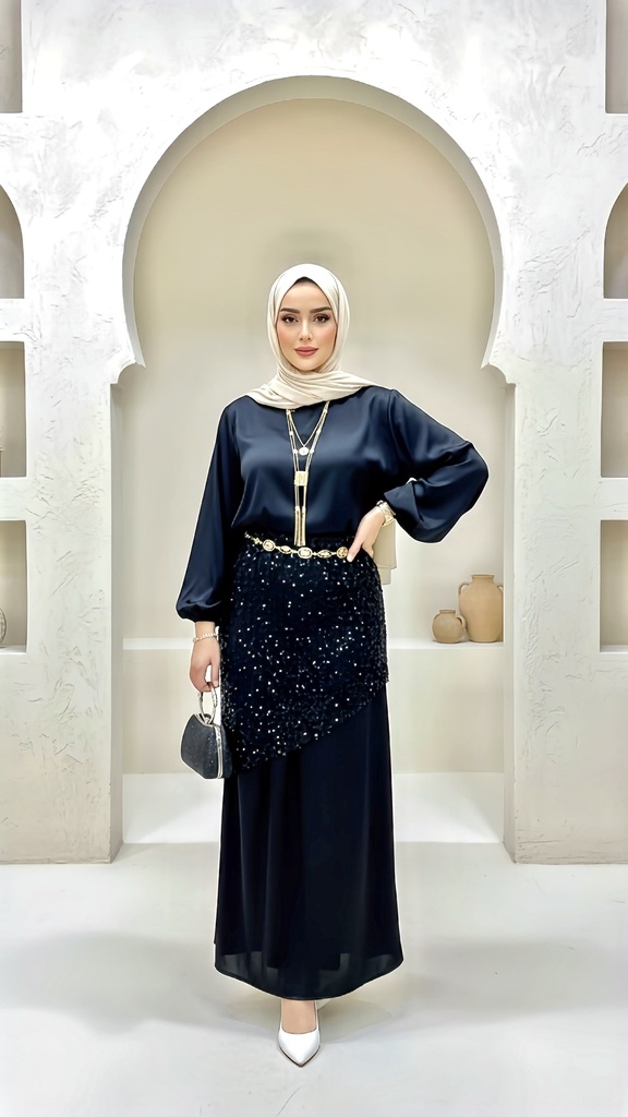 Embroidered Layered Suit