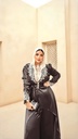 Chic Pearl Collar Suit