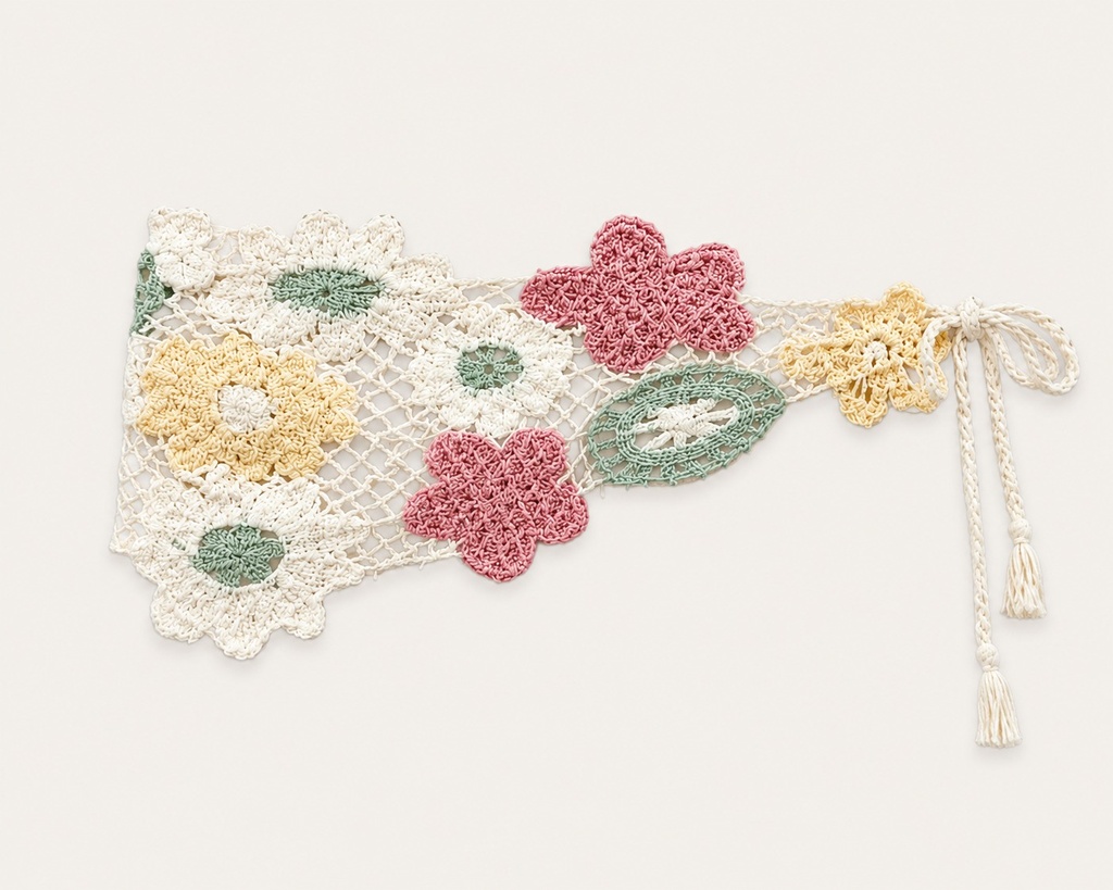 bloom crochet belt