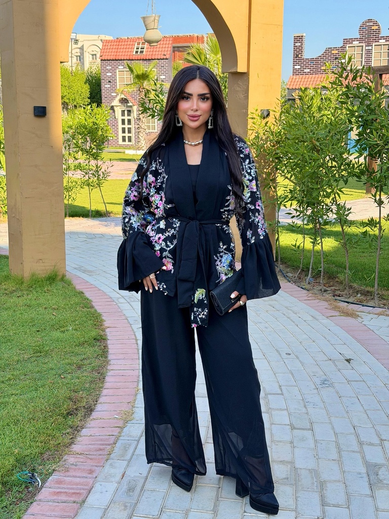 Floral Sequin Embroidered Suit