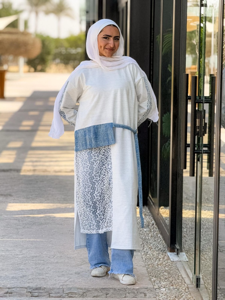 Denim Belted Dress 