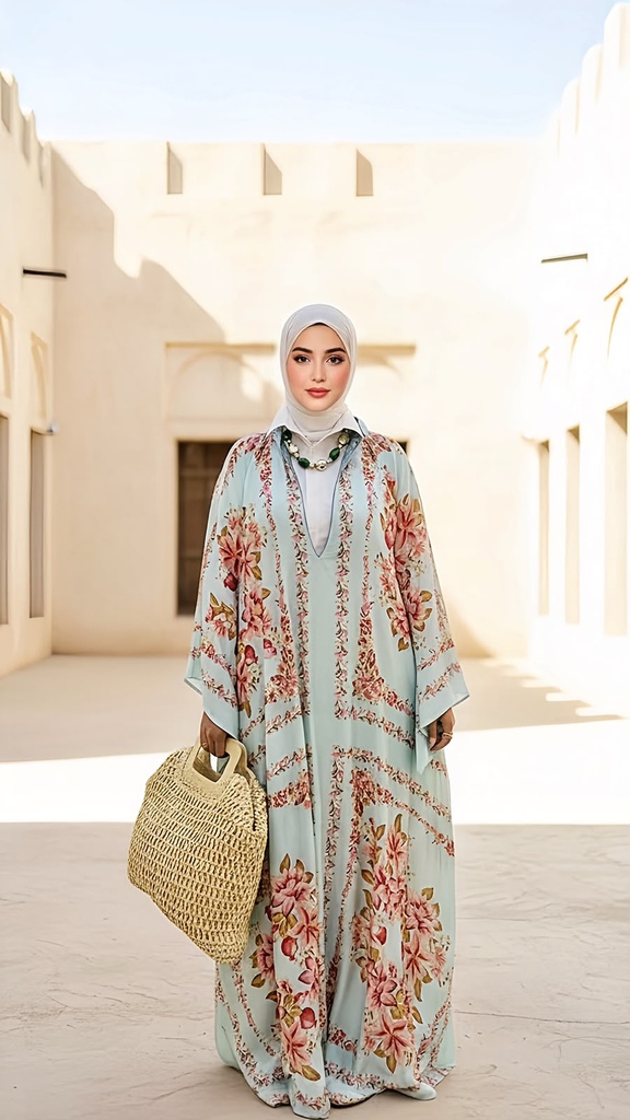 Floral Printed Abaya