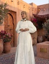 Broderie Waist Tie Dress