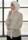 Polka Chiffon Tie Blouse