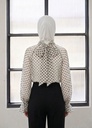 Polka Chiffon Tie Blouse
