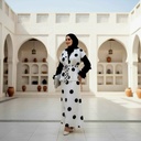 Polka Dot Skirt Satin Suit
